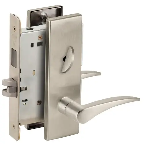 Mortise Lock Satin Nickel Plated Clear Coated