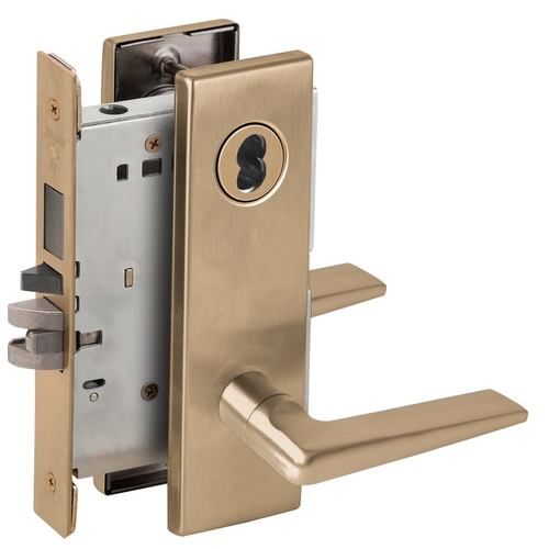 Lock Mortise Lock Satin Brass Blackened Satin Relieved Clear Coated