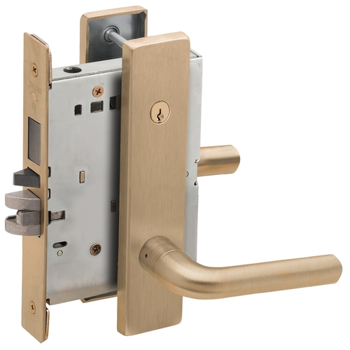 Lock Mortise Lock Satin Brass Blackened Satin Relieved Clear Coated