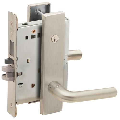 Lock Mortise Lock Satin Nickel Plated Clear Coated