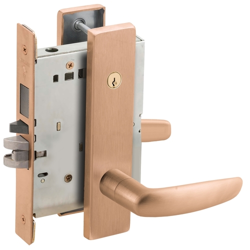 Lock Mortise Lock Satin Bronze Clear Coated