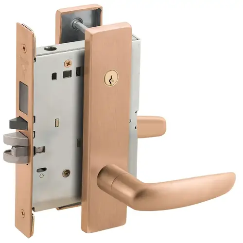 Lock Mortise Lock Satin Bronze Clear Coated