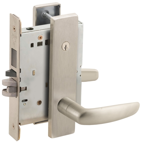 Lock Mortise Lock Satin Nickel Plated Clear Coated