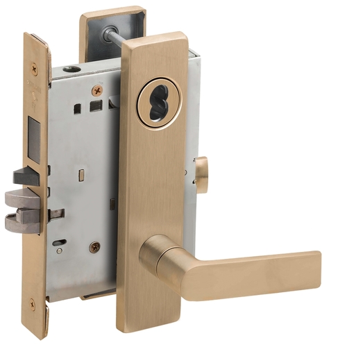 Lock Mortise Lock Satin Brass Blackened Satin Relieved Clear Coated