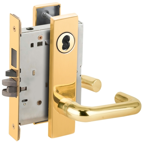 Mortise Lock Bright Brass