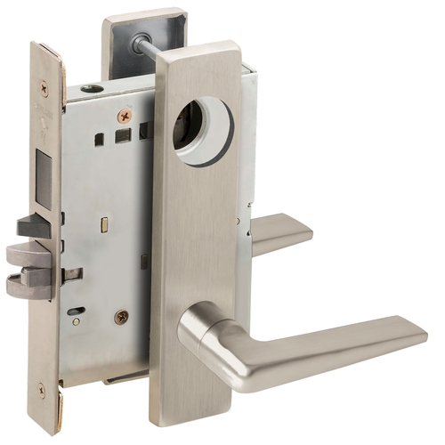 Lock Mortise Lock Satin Nickel Plated Clear Coated