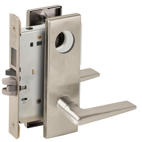 Mortise Lock Satin Nickel Plated Clear Coated