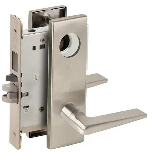 Lock Mortise Lock Satin Nickel Plated Clear Coated