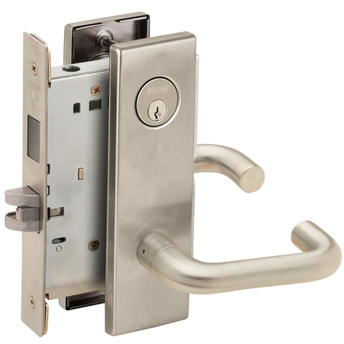 Mortise Lock Satin Nickel Plated Clear Coated