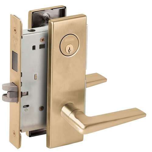 Store / Utility Room Mortise Lock with C Keyway with 05 Lever and N Escutcheon Satin Brass Finish