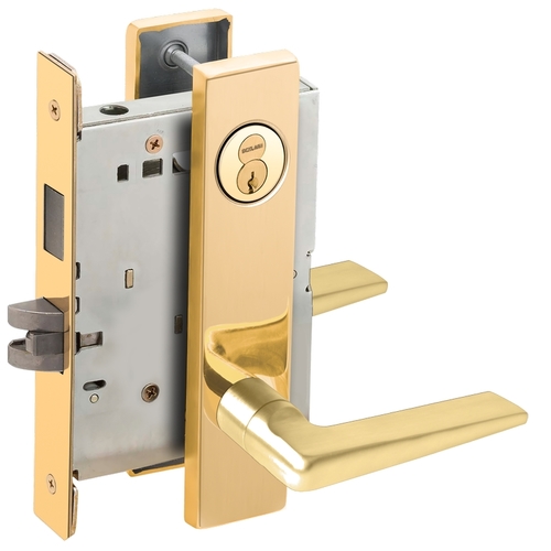 Lock Mortise Lock Bright Brass