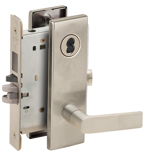 Lock Mortise Lock Satin Nickel Plated Clear Coated