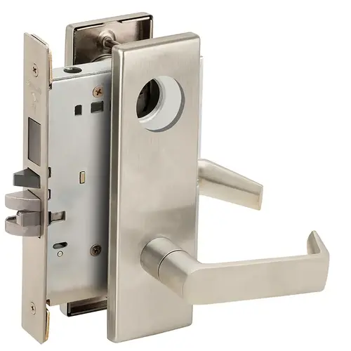 Mortise Lock Satin Nickel Plated Clear Coated