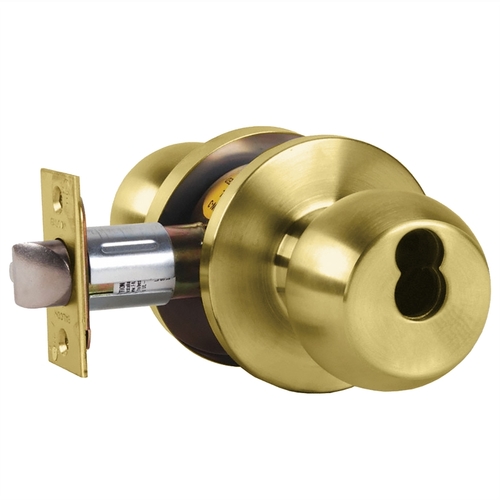 Lock Cylindrical Lock Satin Brass