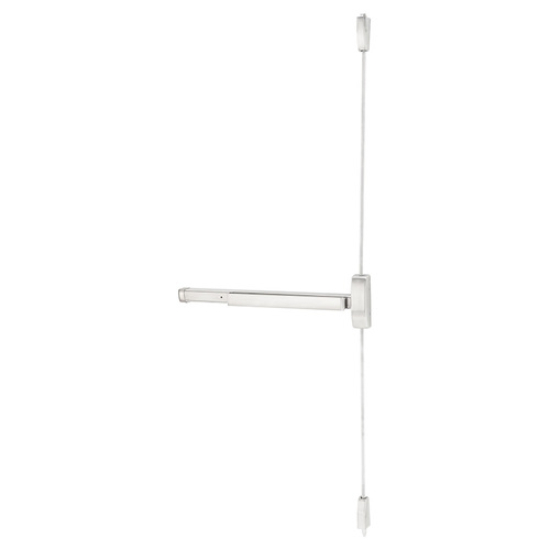 36" Motorized Latch Retraction Surface Vertical Rod Exit Device, Thumb Piece Always Active, Touchbar Monitoring Switch, 3' Device, Satin Stainless Steel