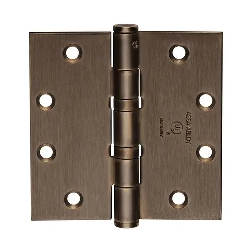 Hinge Satin Bronze Plated Blackened Satin Relieved CC