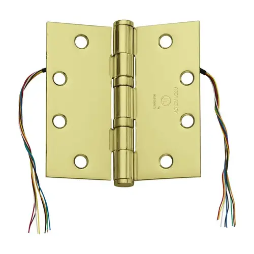 Electrified Hinge Bright Brass