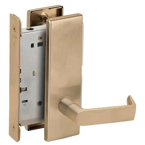 Half Dummy Mortise Trim with Lock Case with 06 Lever and N Escutcheon Antique Brass Finish