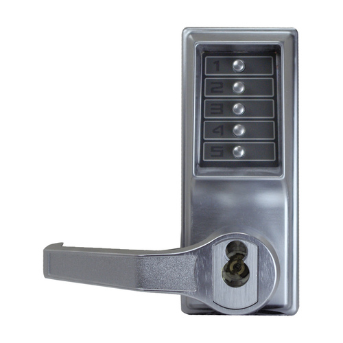 Pushbutton Lock Satin Chrome