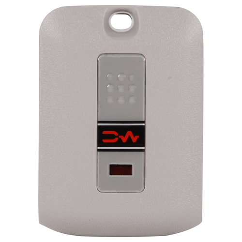 1-Channel Key Ring Transmitter, Compatible with 300 MHz Multi-Code Receivers, 1024 Codes set by Dip Switches, Powered by 12-Volt Battery, 300 MHz RF Frequency