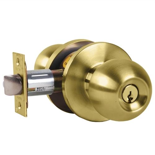 Lock Cylindrical Lock Satin Brass