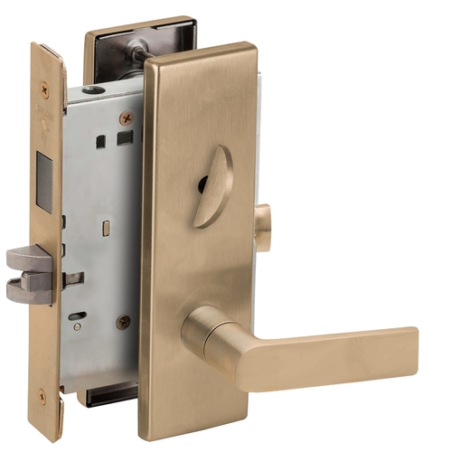 Mortise Lock Satin Brass Blackened Satin Relieved Clear Coated