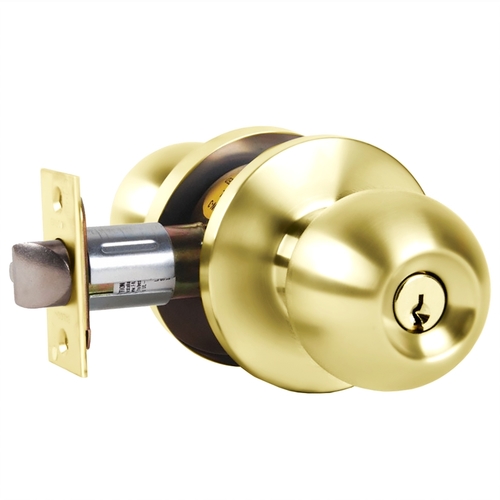 Lock Cylindrical Lock Bright Brass