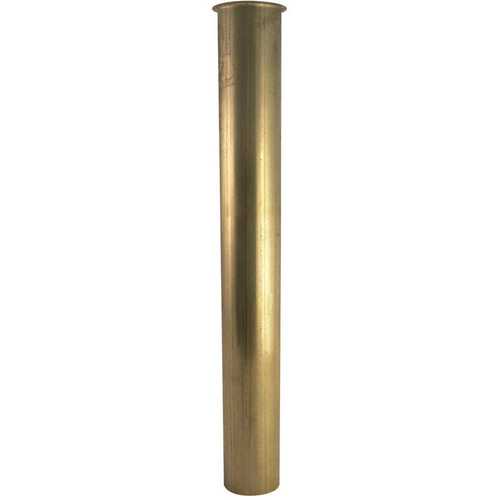 KEENEY MFG. 214RB 1-1/2 in. x 12 in. 20-Gauge Brass Sink Tailpiece in Rough Brass