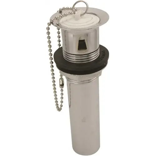 1-1/4 in. x 12 in. 22-Gauge Pop Up Plug Assembly with Stopper in Chrome