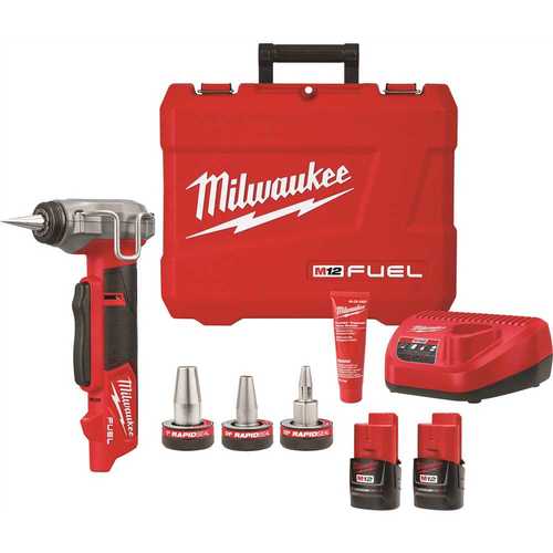 Milwaukee 2532-22 M12 FUEL ProPEX Expander Tool Kit with 1/2 in. - 1 in. RAPID SEAL ProPEX Expander Heads