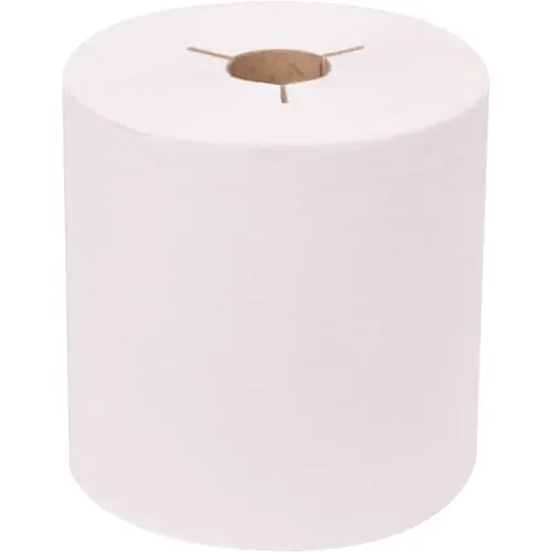 Premium Bright White Luxury 8 in. Controlled Hardwound Paper Towels (600 ft. per Roll, ) - pack of 6