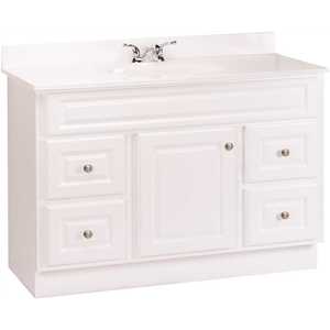 Glacier Bay HWH48D Hampton 48 in. W x 21 in. D x 33.5 in. H Bath Vanity Cabinet Only in White