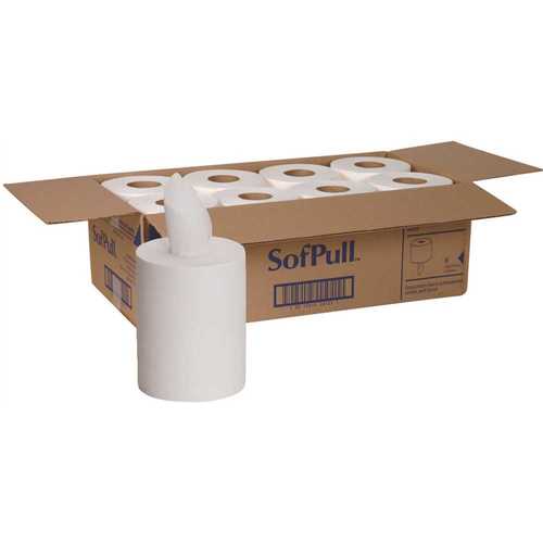 SOFPULL 28125 Junior White Center Pull Premium Paper Towel - pack of 8