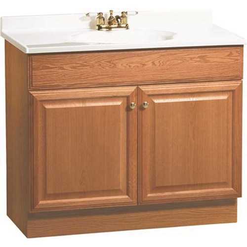 RSI HOME PRODUCTS C14036A 36 in. x 31 in. x 18 in. Richmond Bathroom Vanity Cabinet with Top with 2-Door in Oak