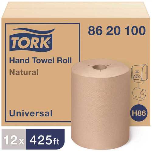 Tork 8620100 Natural 8 in. Controlled Hardwound Paper Towels (425 ft./Roll, ) - pack of 12
