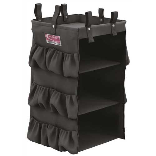 Housekeeping Cart 3-Sided Hanging Bag with Shelves