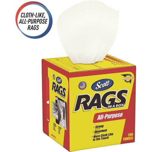 SCOTT 75260 Rags in a Box in White - pack of 8