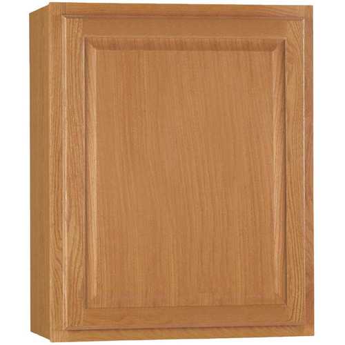 Hampton Medium Oak Raised Panel Stock Assembled Wall Kitchen Cabinet (24 in. x 30 in. x 12 in.)