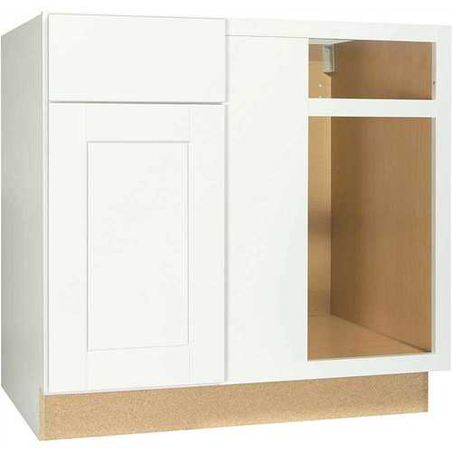 Hampton Bay KBBC45SSW Shaker Satin White Stock Assembled Blind Base