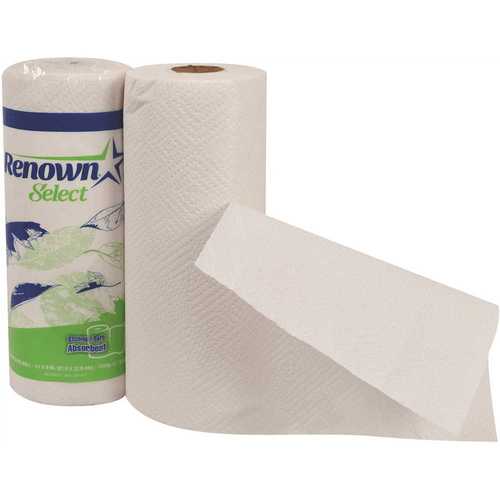 White Perforated 2-Ply Paper Towel-Roll (84-Sheets/Roll, ) - pack of 30