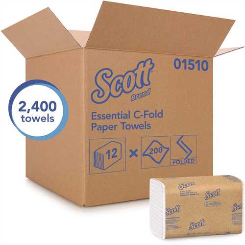 SCOTT 01510 C-Fold Paper Towels with Fast-Drying Absorbency Pockets (, 200 C-Fold Towels/Pack)