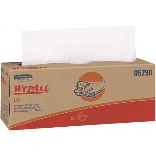 L40 White Disposable Cleaning Drying Towels Limited Use (, 100-Sheets/Box, 900-Sheets Total) - pack of 9