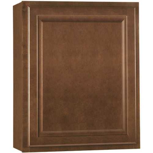 Hampton Bay Kw2430 Cog Hampton Assembled 24x30x12 In Wall Kitchen Cabinet In Cognac Buy Now 6839