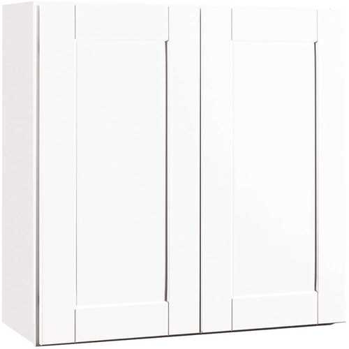 Shaker Satin White Stock Assembled Wall Kitchen Cabinet (30 in. x 30 in. x 12 in.)