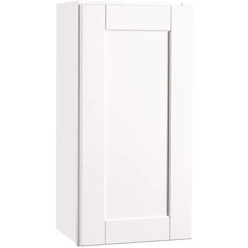 Shaker Satin White Stock Assembled Wall Kitchen Cabinet (15 in. x 30 in. x 12 in.)