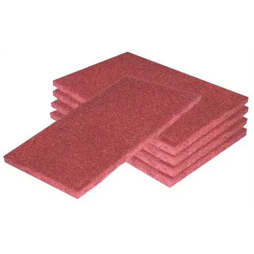 4 in. x 6 in. Multi-Purpose Abrasive Cleaning Pads Red - pack of 5