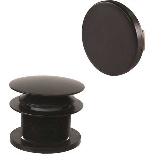 Westbrass D398RK-12 1-1/2 in. NPSM Round Mushroom Coarse Thread Drain with Illusionary Overflow Cover in Oil Rubbed Bronze