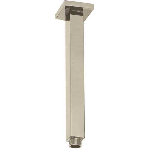 Westbrass D3609S-07 1/2 in. IPS True Square Ceiling Style Shower Arm with Square Flange in Satin Nickel