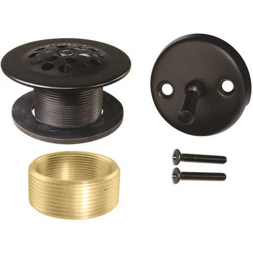 Universal Trip Lever with Grid Drain and Strainer Trim Kit in Oil Rubbed Bronze