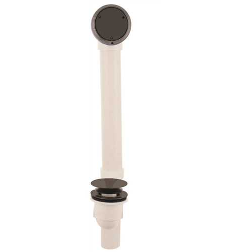 Westbrass D493244CHM-12 Sch. 40 PVC Tub Waste with Tip-Toe Drain and Closing Overflow, Oil Rubbed Bronze